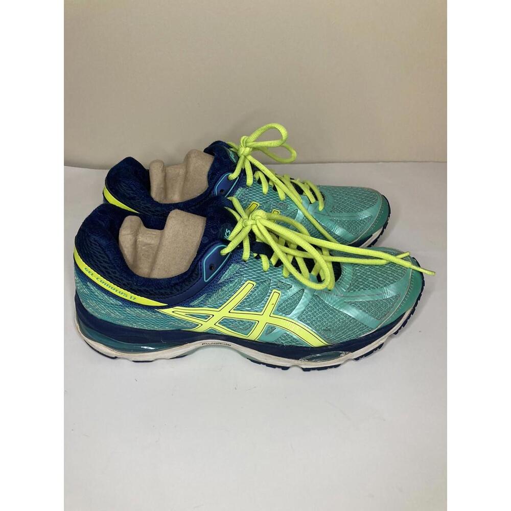 Asics Gel Cumulus 17 Women's Size 9 Blue/Green/Yellow Running Shoe T5D9N (D)
